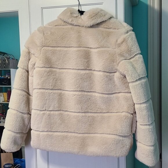 Jillian Harris Joe Fresh Girls 14 XL Faux Fur Soft Fall Collared Puffer Coat - Picture 14 of 16